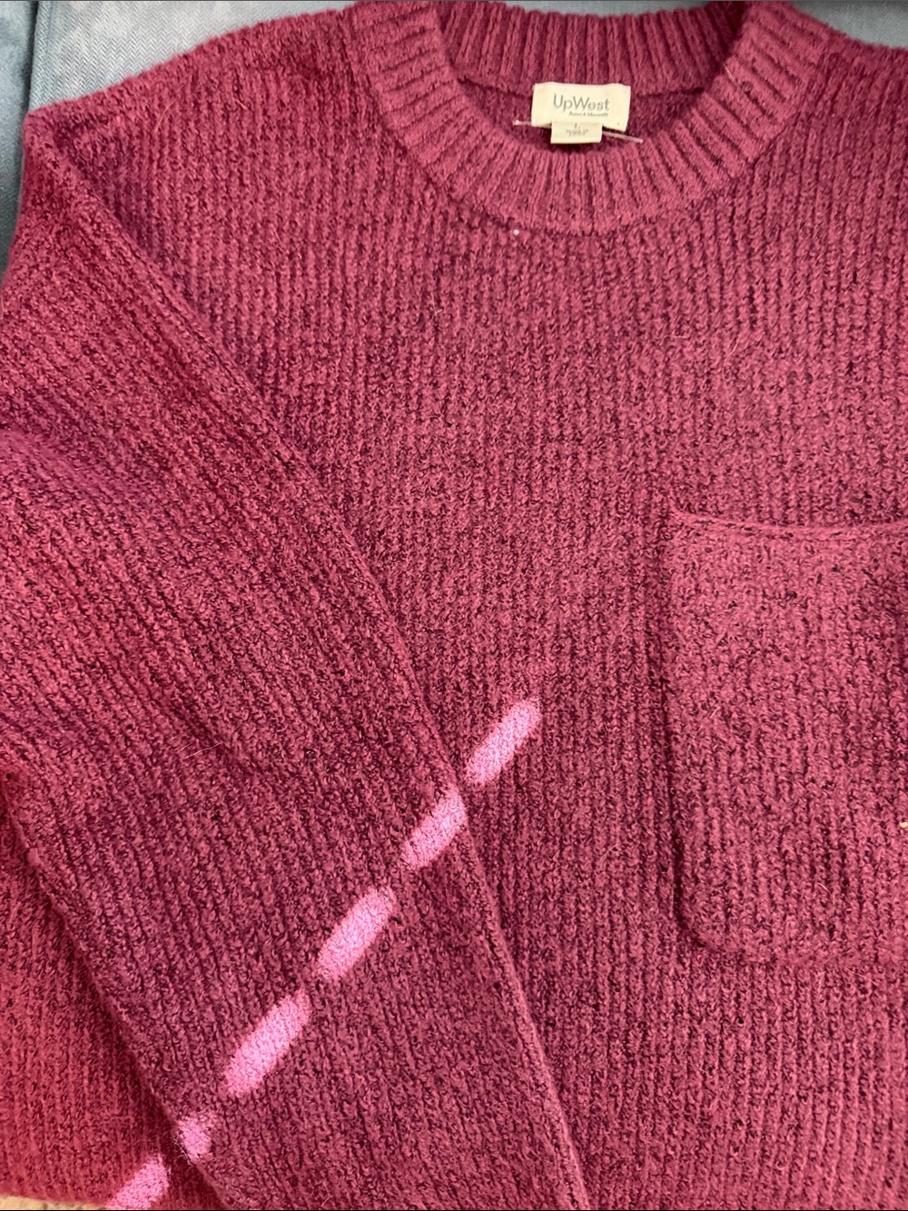 UpWest Women’s Crewneck Sweater in Deep Berry